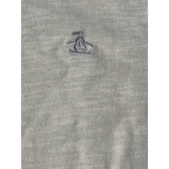 Original Penguin Mens XL Long Sleeve Slub Henley Shirt Oatmeal Heather XL - Picture 7 of 11